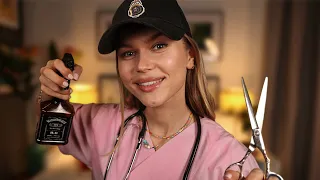 FASTEST ASMR 3 TSA PAT-DOWN, ASSISTANT, HAIRCUT, PHYSICAL EXAM, EYE EXAM,FOLLOW INSTRUCTIONS,DENTIST