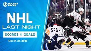 NHL Last Night: All 87 Goals and Scores on March 21, 2023