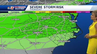 WATCH: Severe storm threat Thursday afternoon and evening