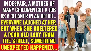 In despair, a mother of many children got a job as a cleaner in the office. All laughed at her, but…