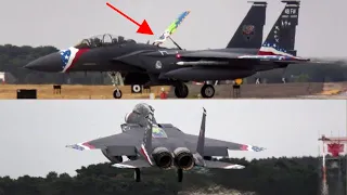 🇺🇸 48th FW F-15E Jet Pops 🗽 Liberty Airbrake For The Fans at RAF Lakenheath