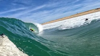 Shorebreak de Marée Basse Très Fun Mars 2023 Lacanau PoV Surfing