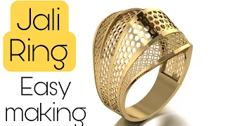 Making Turkis styel jali jewelry Ring  3D modeling // MATRIX 9 //#tutorial /02