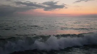 Абхазия. Сухум. Пляж Маяк. Закат. 13 июля 2021г.