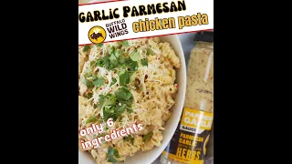 The Best Pasta Ever! Crockpot Buffalo Wild Wings Garlic Parmesan Chicken Pasta.