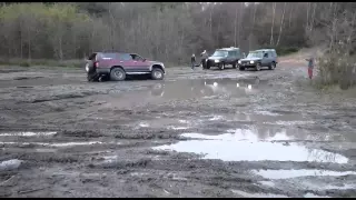 Toyota surf stuck in the mud