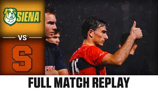 Siena vs. Syracuse Full Match Replay | 2023 ACC Men's Soccer