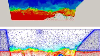 Numerical simulation of landslides by coupling fluid-structure interaction