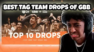 Top 10 Drops | Tag Team Battles | GRAND BEATBOX BATTLE 2021 | YOLOW Beatbox Reaction