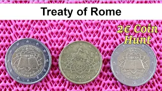 Treaty of Rome 2007 2 Euro Coin Roll Hunting 22D