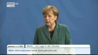 Ukraine-Krise - Angela Merkel zum Verhalten Putins am 30.04.2014