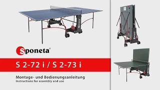 Sponeta S 2-72 i / S 2-73 i - Montageanleitung Tischtennistisch / Instructions for assembly and use