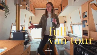 Full Van Tour: DIY Off The Grid Camper Van (In Less Than 10 Minutes!)