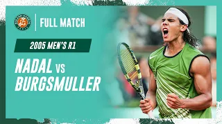 Nadal vs Burgsmuller 2005 Men's round 1 Full Match | Roland-Garros