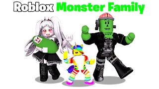 BABY Tofuu gets Adopted by MONSTER FAMILY..  👻🧠(Roblox)