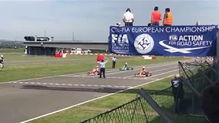 Start KZ Heat 2, CIK-FIA European Champs, Alonso Circuit, Spain