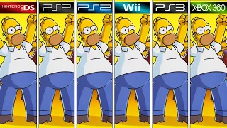 The Simpsons Game | PSP vs PS2 vs PS3 vs Wii vs Xbox 360 vs Nintendo DS | Graphics Comparison