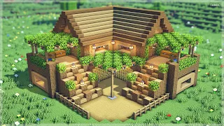 ⚒️ Minecraft | How To Build a Oak Wood Survival Starter House 🏡