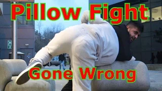 The ultimate pillow fight prank (GONE WRONG)