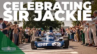 Sir Jackie Stewart drives F1 championship Tyrrell round Goodwood