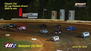 Classic Car Feature @ 411 Motor Speedway June 26, 2020