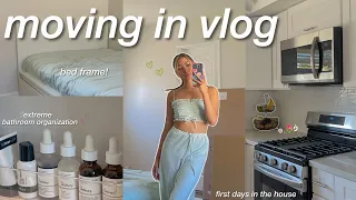 MOVING IN VLOG ♡ extreme bathroom organization, building furniture, first days in the house| ep.3