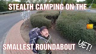 STEALTH CAMPING ON THE SMALLEST ROUNDABOUT YET | Wild camping UK | No tent/tarp | City Of Sunderland