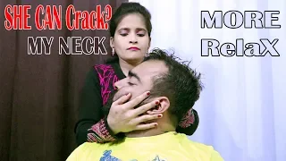 World's Greatest Head massage with Neck cracking  by Lady Cosmic barber - ASMR