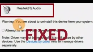 how to fix Realtek Audio drivers not working windows 11