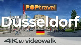 Walking in DÜSSELDORF / Germany - Hofgarten to Main Station - 4K 60fps (UHD)