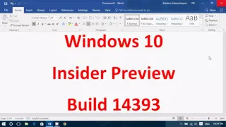 Windows 10 Insider preview build 14393 Available July 18th 2016