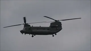 Merlin and Chinook plus USAF F35s at RAF Coningsby today.