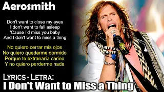 Aerosmith - I Don't Want to Miss a Thing (Lyrics Spanish-English) (Español-Inglés)