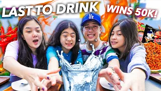 Siblings LAST TO DRINK WATER Challenge!! (Sobrang Spicy!) | Ranz and Niana