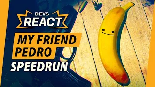 My Friend Pedro Developer Reacts to Insane Speedrun (Ft. Pedro the Banana!)