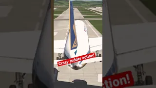 Crazy rudder action due to Number 2 engine failure on landing I Aerofly FS 2022 App