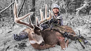 IOWA BOW BUCK IN A WINTER WONDERLAND