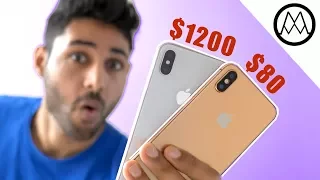 $1200 iPhone X vs INSANE $80 iPhone X Fake!