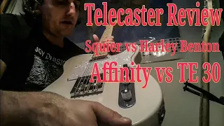 Fender Squier Affinity Telecaster vs Harley Benton TE 30 review test demo