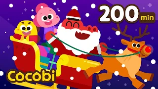 T-rex Santa Song and More! 🦖🎅Holiday Songs for Kids | Christmas Compilation | Cocobi