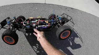 Losi 5ive T brushless 8s conversion  bash runs