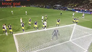 Kroos goal during Germany vs Sweden in 2018 Russia World Cup