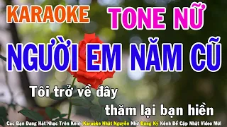 Người Em Năm Cũ Karaoke Tone Nữ Nhạc Sống - Phối Mới Dễ Hát - Nhật Nguyễn