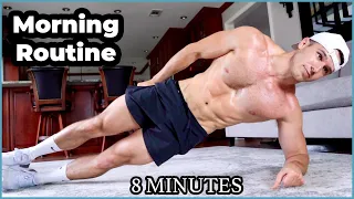 8 Minute MORNING Workout at Home | Sam Cushing