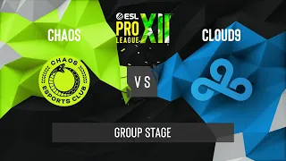 CS:GO - Cloud9 vs. Chaos [Overpass] Map 2 - ESL Pro League Season 12 - Group Stage - NA