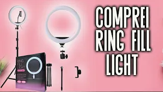 COMPREI UMA RING LIGTH COM TRIPÉ NO SHOPEE / unboxing ring light 26cm