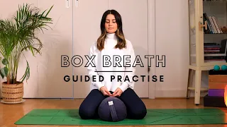 📦Guided box breathing technique for stress relief 🌬