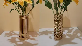 JARRONES DORADOS. bellos, fáciles y prácticos  -  GOLDEN VASES. beautiful, easy and practical.