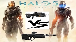 Halo 5 Guardians Beta Battle Rifle Versus DMR Comparison!!