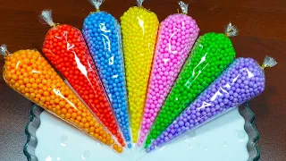 Mixing Crunchy Foam Piping Bags with GLOSSY SLIME | ASMR Slime | Alex slime